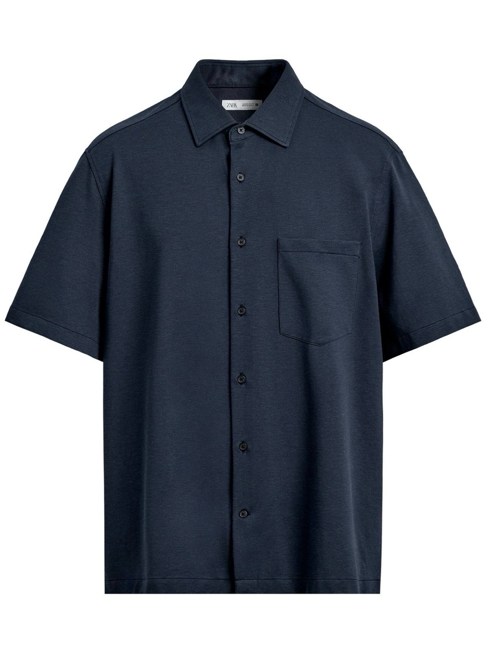 Zara Men’s Regular Fit Textured Shirt  Navy Blue Size S
